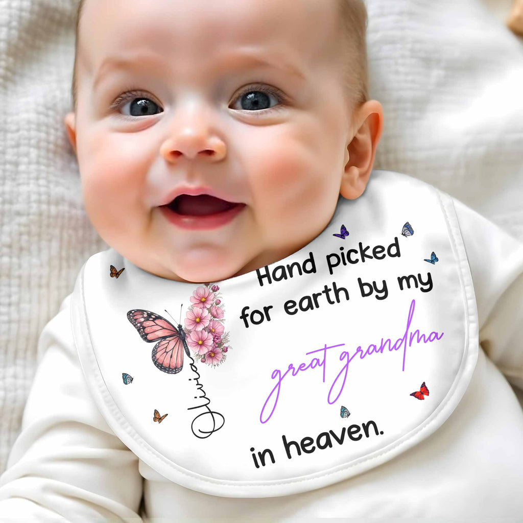 Personalized Cotton Baby Bib Custom Name Gift for Baby Baby Bib GradoCreations