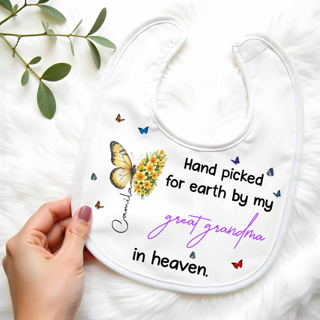 Personalized Cotton Baby Bib Custom Name Gift for Baby Baby Bib GradoCreations