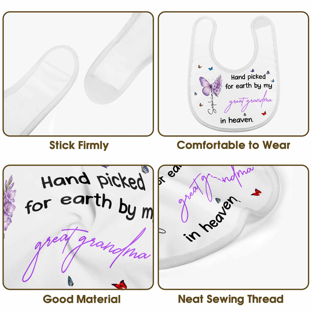 Personalized Cotton Baby Bib Custom Name Gift for Baby Baby Bib GradoCreations