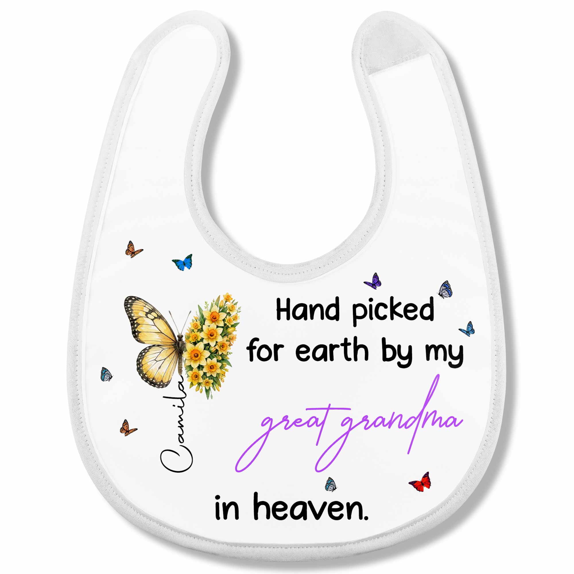 Personalized Cotton Baby Bib Custom Name Gift for Baby Baby Bib GradoCreations