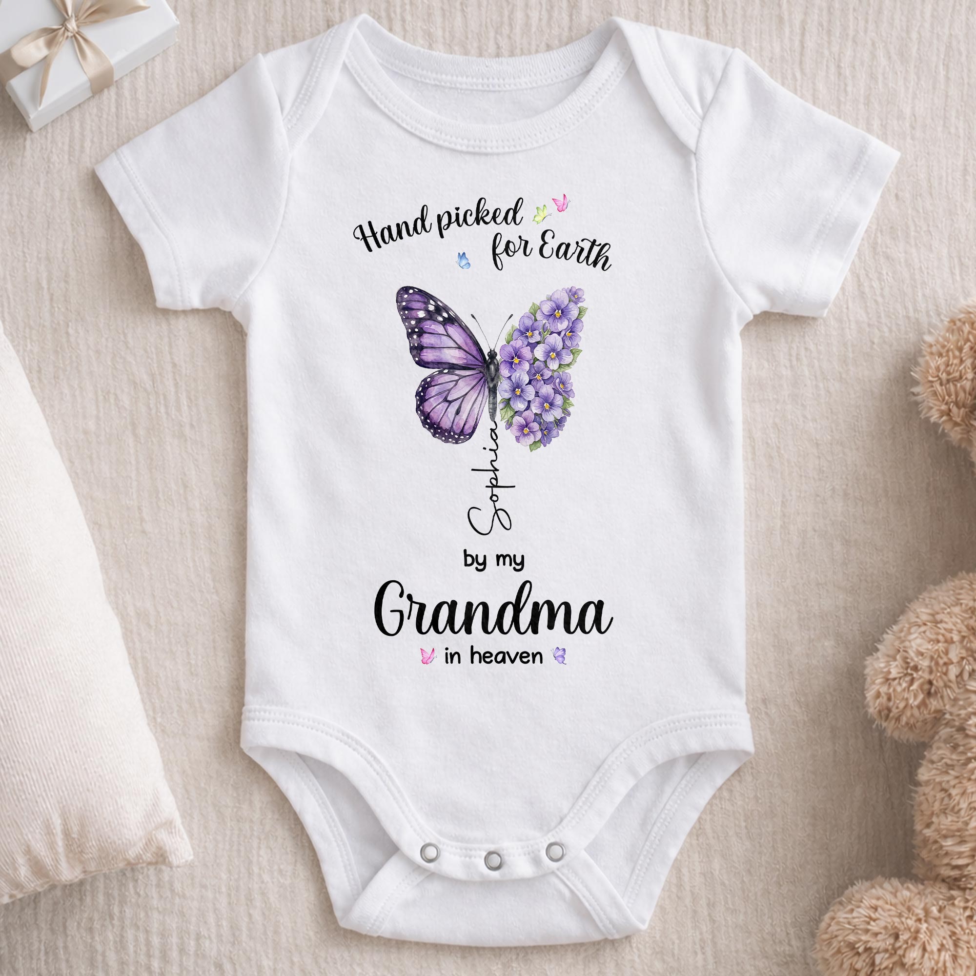 Personalized Baby Onesie Custom Name Gift for Baby Shower Baby Onesie GradoCreations