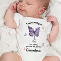 Personalized Butterfly Baby Onesie Custom Name Gift for Grandma Baby Onesie GradoCreations