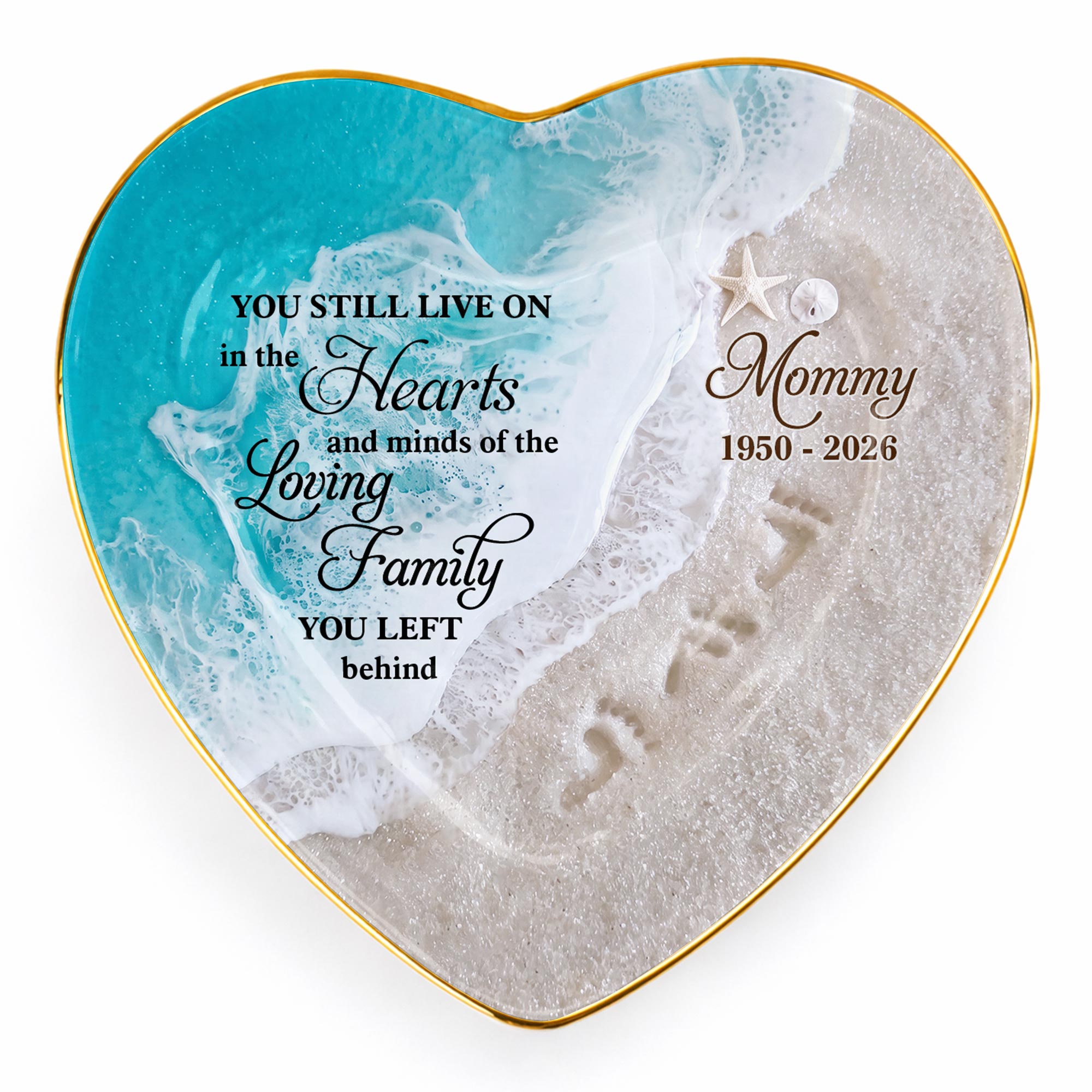 Personalized Heart-Shaped Jewelry Dish Custom Name Gift for Family Heart Jewelry Dish GradoCreations