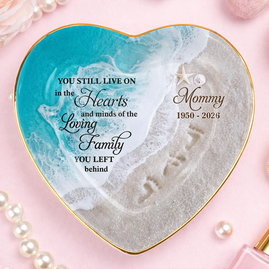 Personalized Heart-Shaped Jewelry Dish Custom Name Gift for Family Heart Jewelry Dish GradoCreations