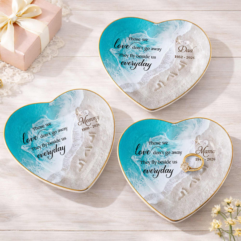 Personalized Heart Jewelry Dish Custom Name Gift for Mom Heart Jewelry Dish GradoCreations
