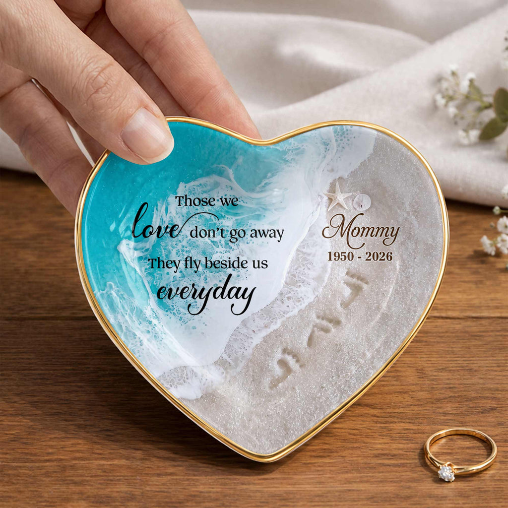 Personalized Heart Jewelry Dish Custom Name Gift for Mom Heart Jewelry Dish GradoCreations