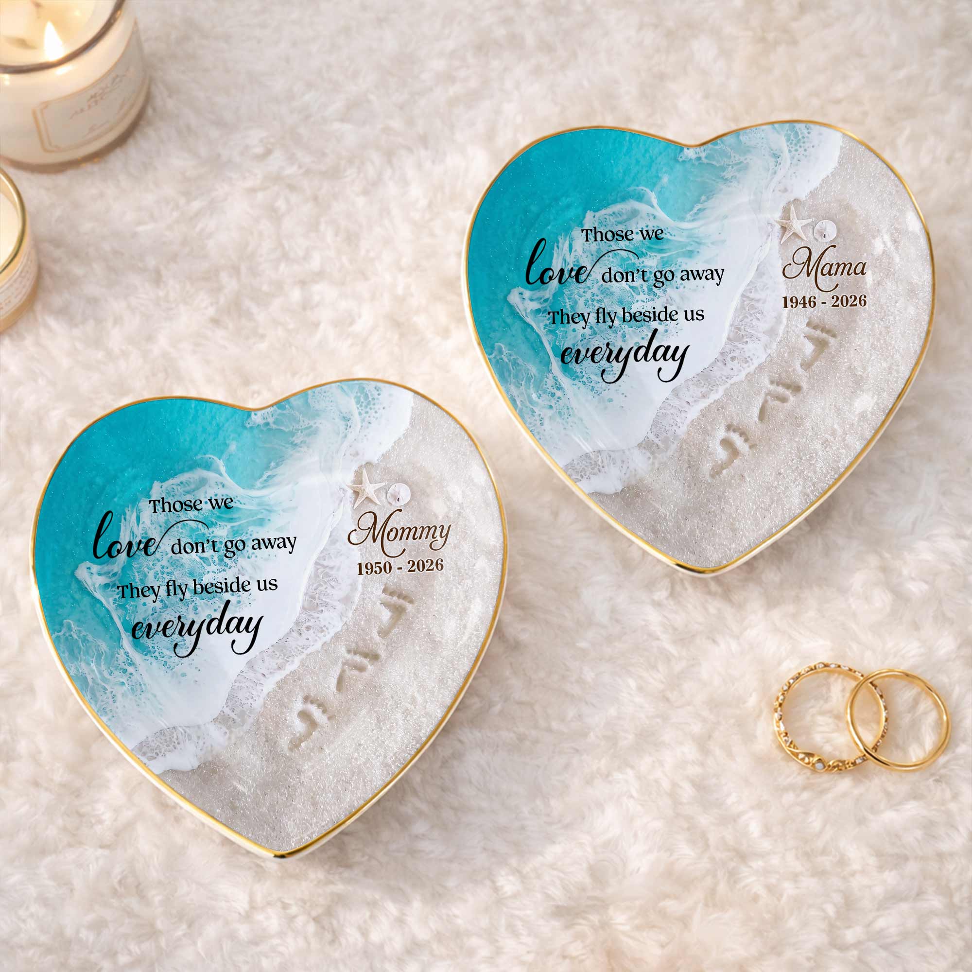 Personalized Heart Jewelry Dish Custom Name Gift for Mom Heart Jewelry Dish GradoCreations