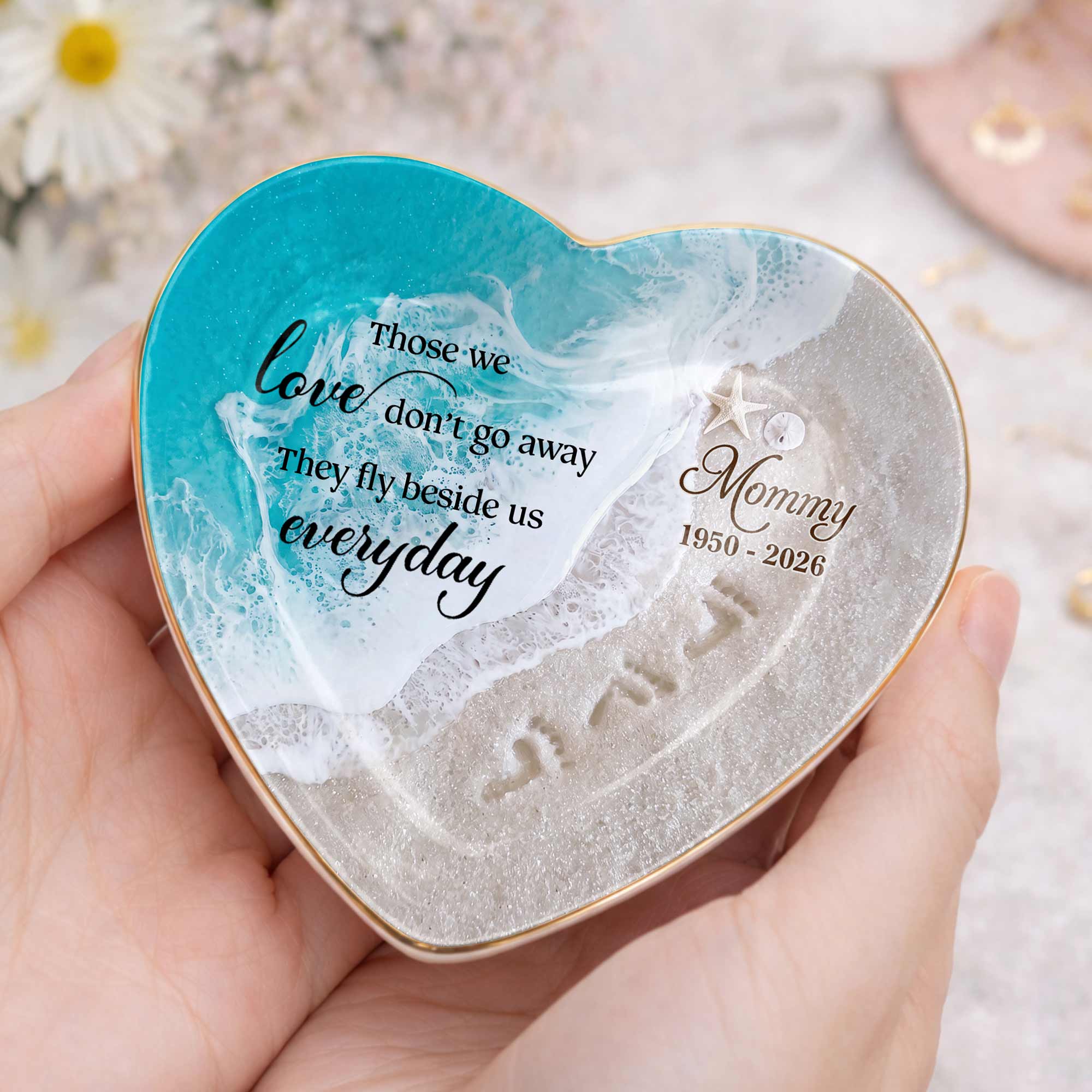 Personalized Heart Jewelry Dish Custom Name Gift for Mom Heart Jewelry Dish GradoCreations