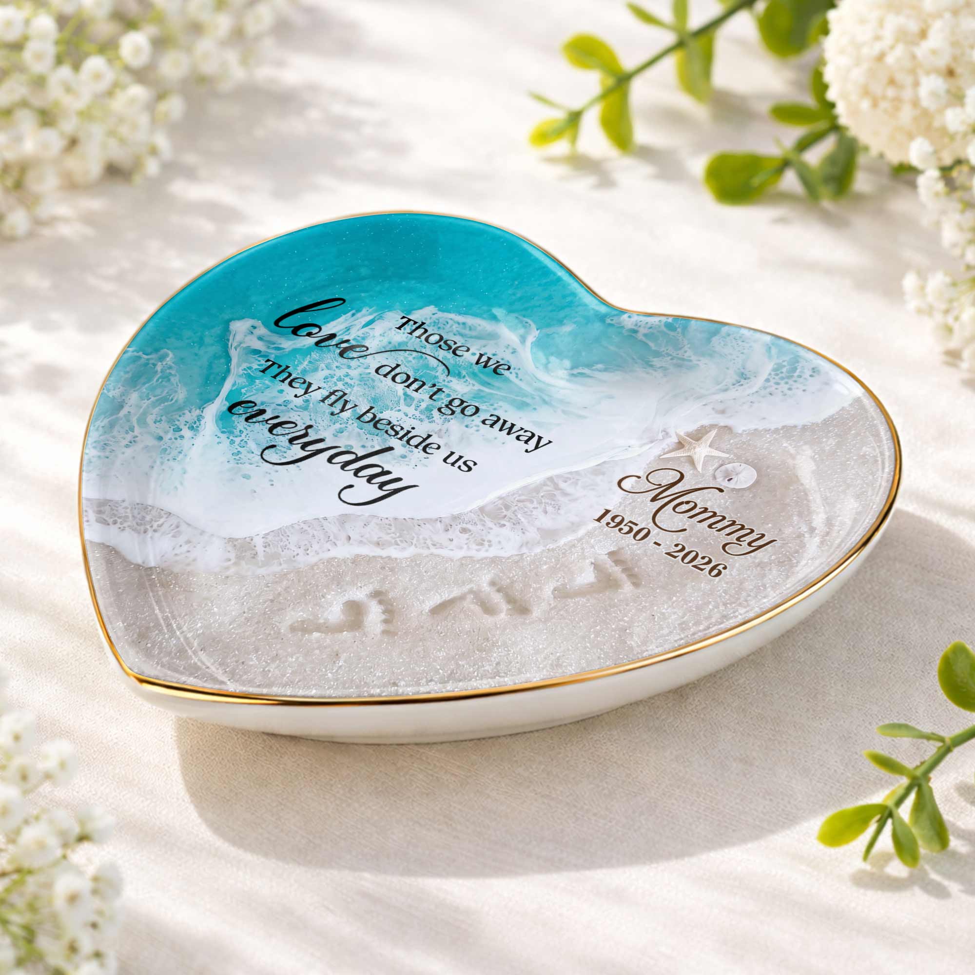Personalized Heart Jewelry Dish Custom Name Gift for Mom Heart Jewelry Dish GradoCreations