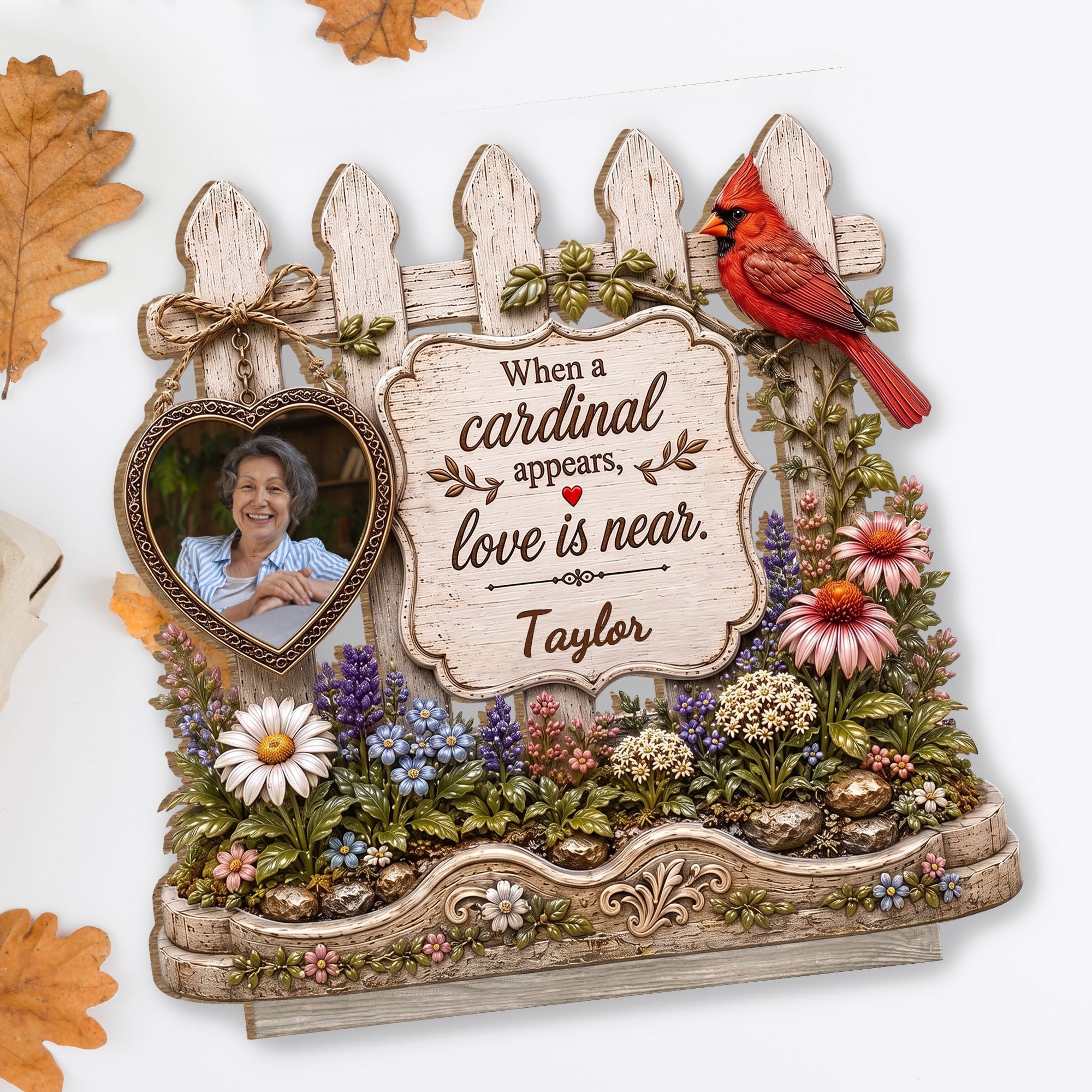 Personalized 2-Layer Wood Plaque Custom Name Cardinal Gift Wood Plaque GradoCreations
