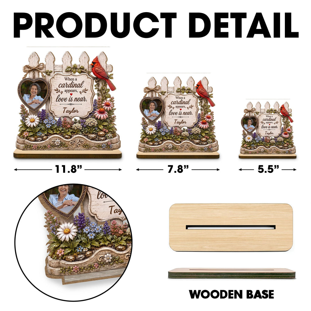 Personalized 2-Layer Wood Plaque Custom Name Cardinal Gift Wood Plaque GradoCreations