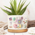 Personalized Yarn Love Ceramic Plant Pot Custom Gifts for Aunt Ceramic Plant Pot GradoCreations