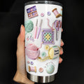 Personalized 20oz Stainless Steel Tumbler Yarn Love Gift for Crafters 20oz Tumbler GradoCreations