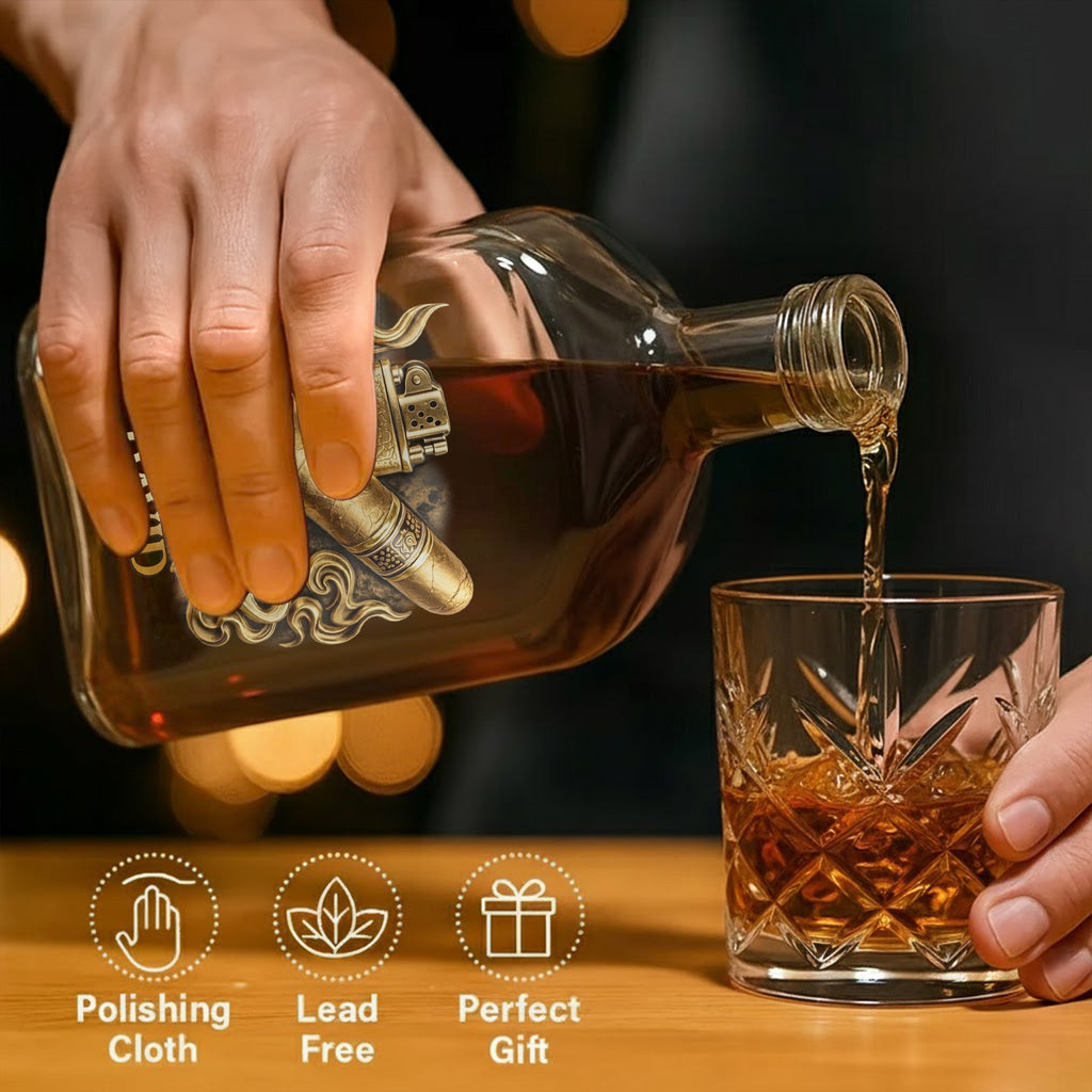 Personalized Whiskey Bottle Custom Name 3D Effect Gift for Him Whiskey Bottle GradoCreations