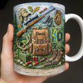 Personalized Hunting Coffee Mug Custom Name Gift for Dad Edge-to-edge Mug GradoCreations