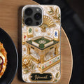 Personalized Clear Phone Case for Mahjong Lovers | Custom Name Gift Clear Phone Case GradoCreations