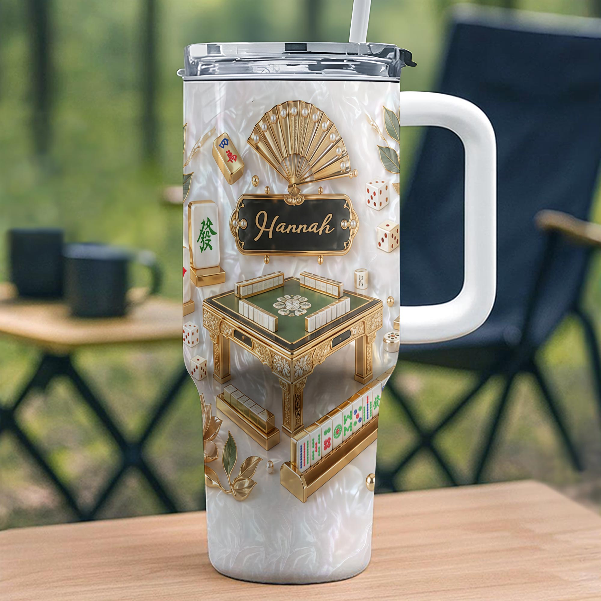 Personalized 40oz Stainless Steel Tumbler Custom Name Gift for Game Lovers 40oz Tumbler GradoCreations