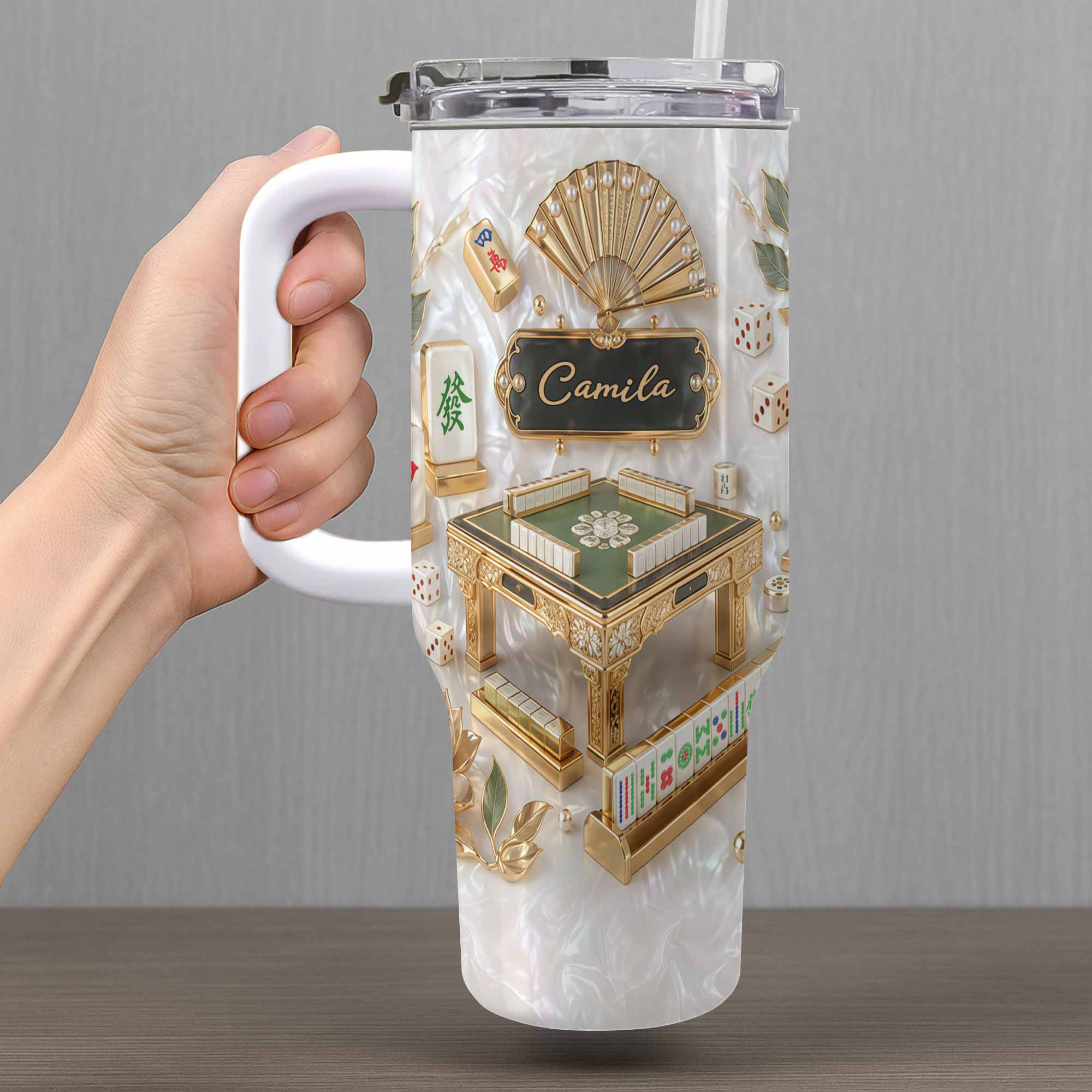 Personalized 40oz Stainless Steel Tumbler Custom Name Gift for Game Lovers 40oz Tumbler GradoCreations