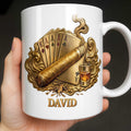Personalized Coffee Mug Custom Name Cigar Lover Gift for Dad Edge-to-edge Mug GradoCreations