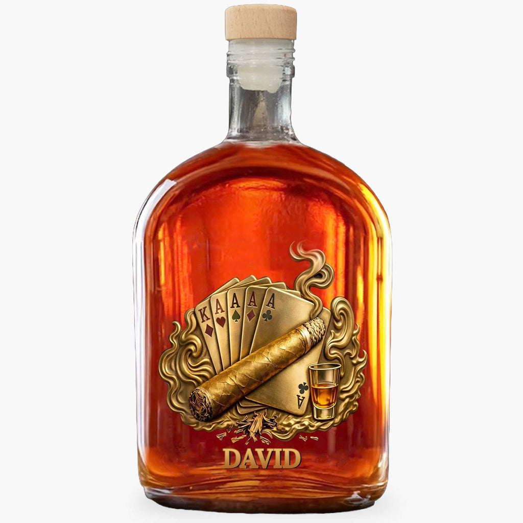 Personalized Whiskey Bottle Custom Name Home Bar Gift for Dad Whiskey Bottle GradoCreations