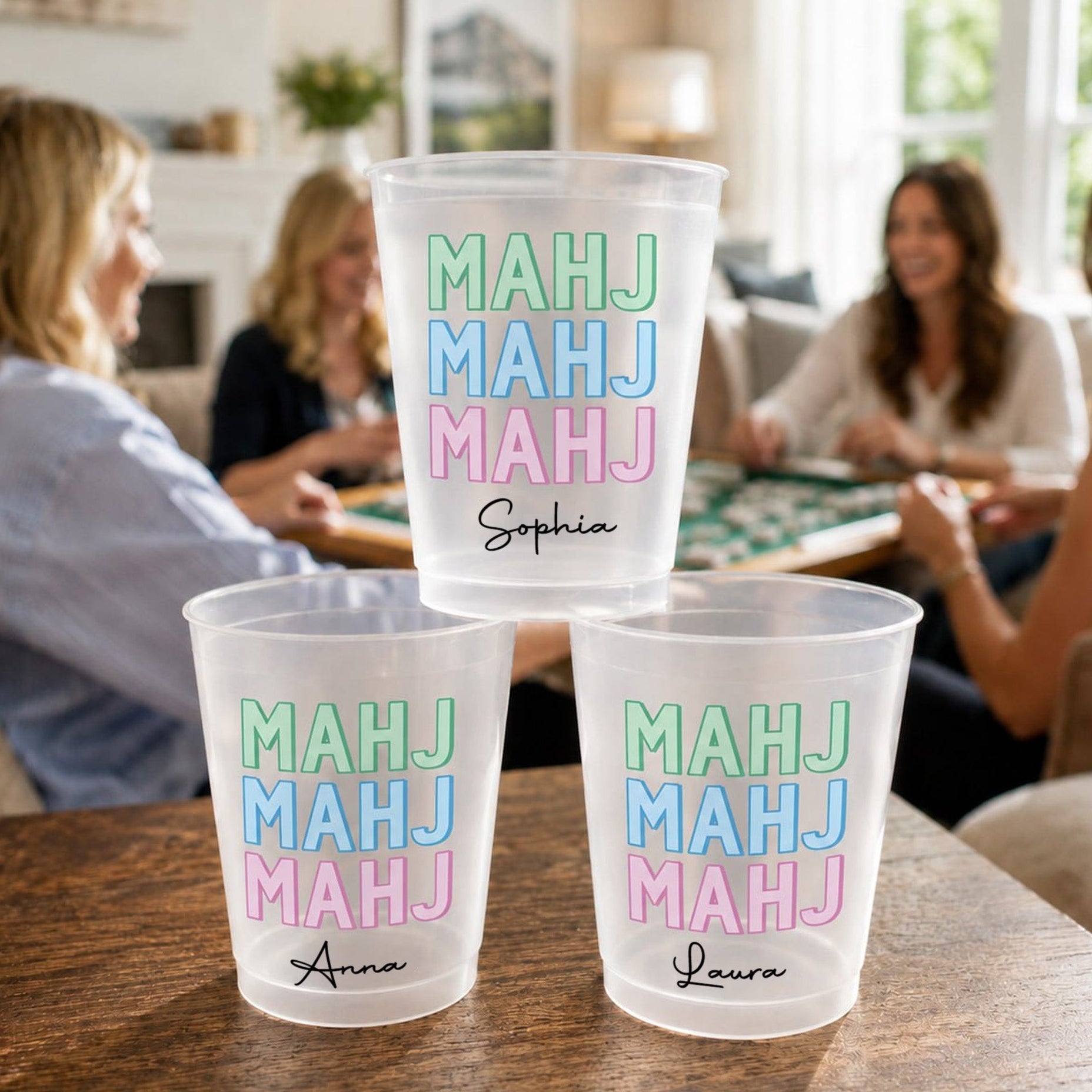 Personalized Frosted Cups Custom Game Night Gift for Friends Frosted Cups GradoCreations