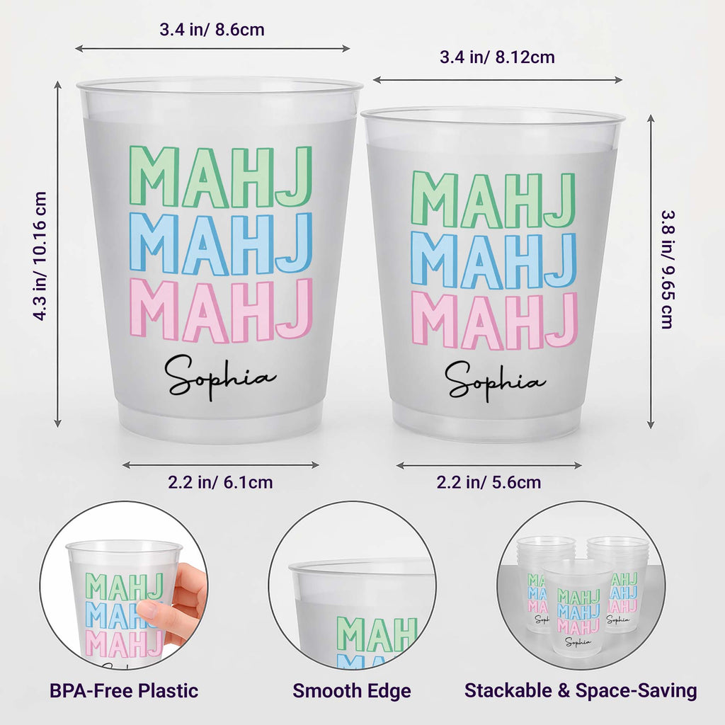 Personalized Frosted Cups Custom Game Night Gift for Friends Frosted Cups GradoCreations