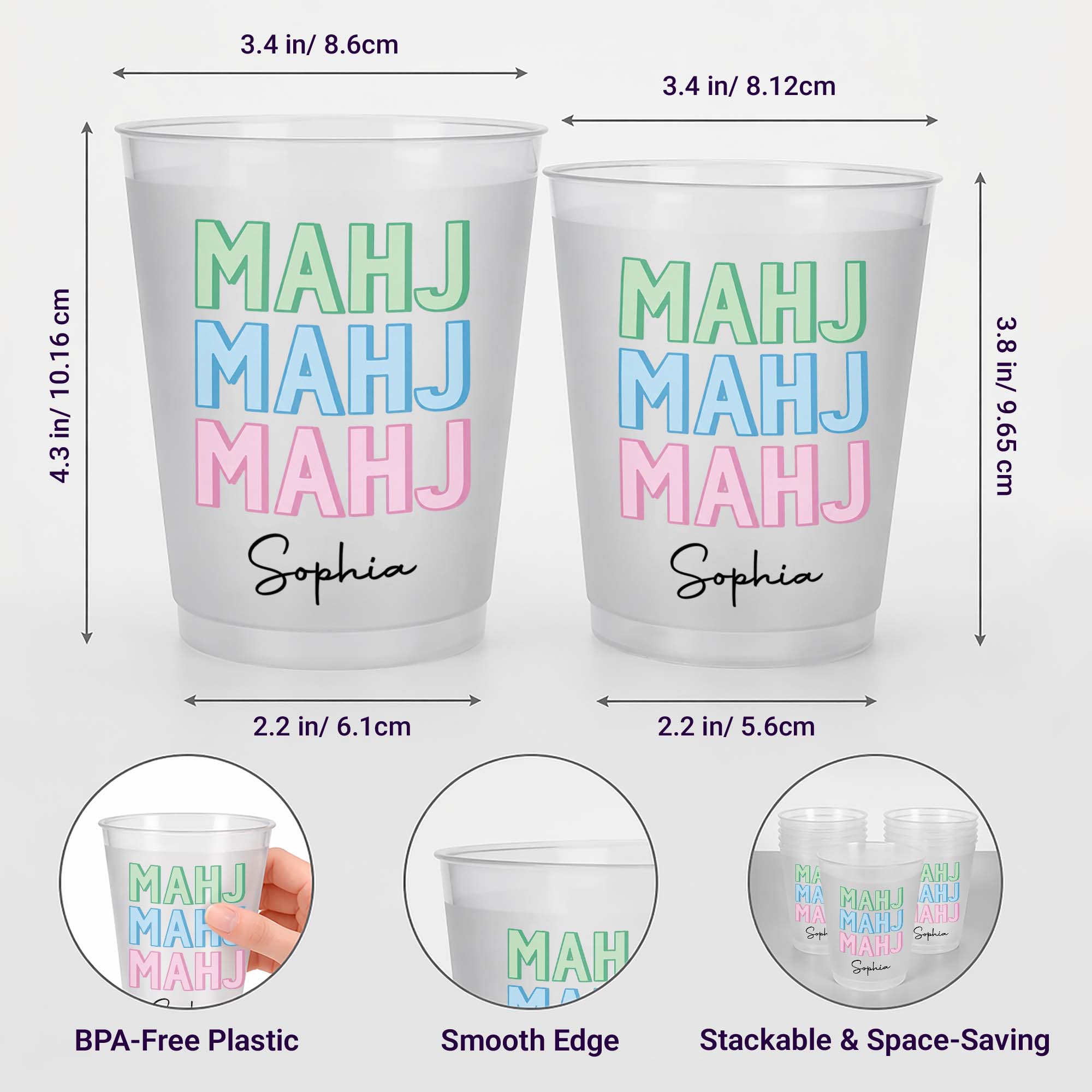 Personalized Frosted Cups Custom Game Night Gift for Friends Frosted Cups GradoCreations
