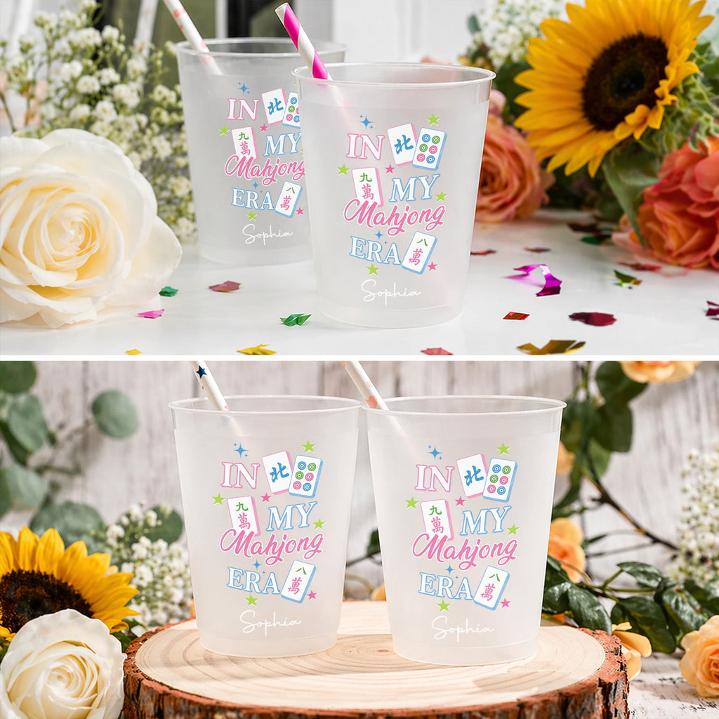 Personalized Frosted Cups Custom Name Gift for Mahjong Lovers Frosted Cups GradoCreations