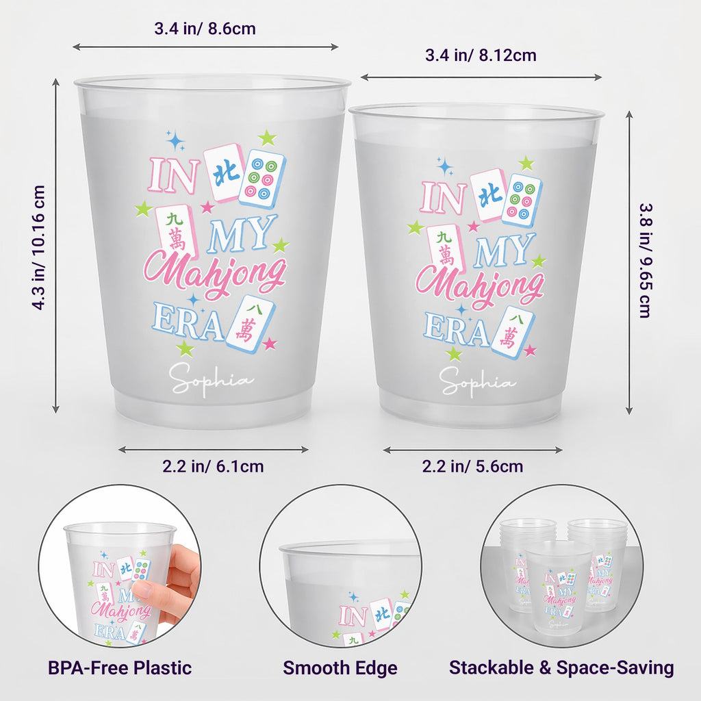 Personalized Frosted Cups Custom Name Gift for Mahjong Lovers Frosted Cups GradoCreations