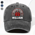 Personalized Washed Denim Cap Custom Name Boxing Gift for Him Washed Denim Cap GradoCreations