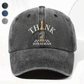 Personalized Washed Denim Cap Custom Chess Design Gift for Dad Washed Denim Cap GradoCreations