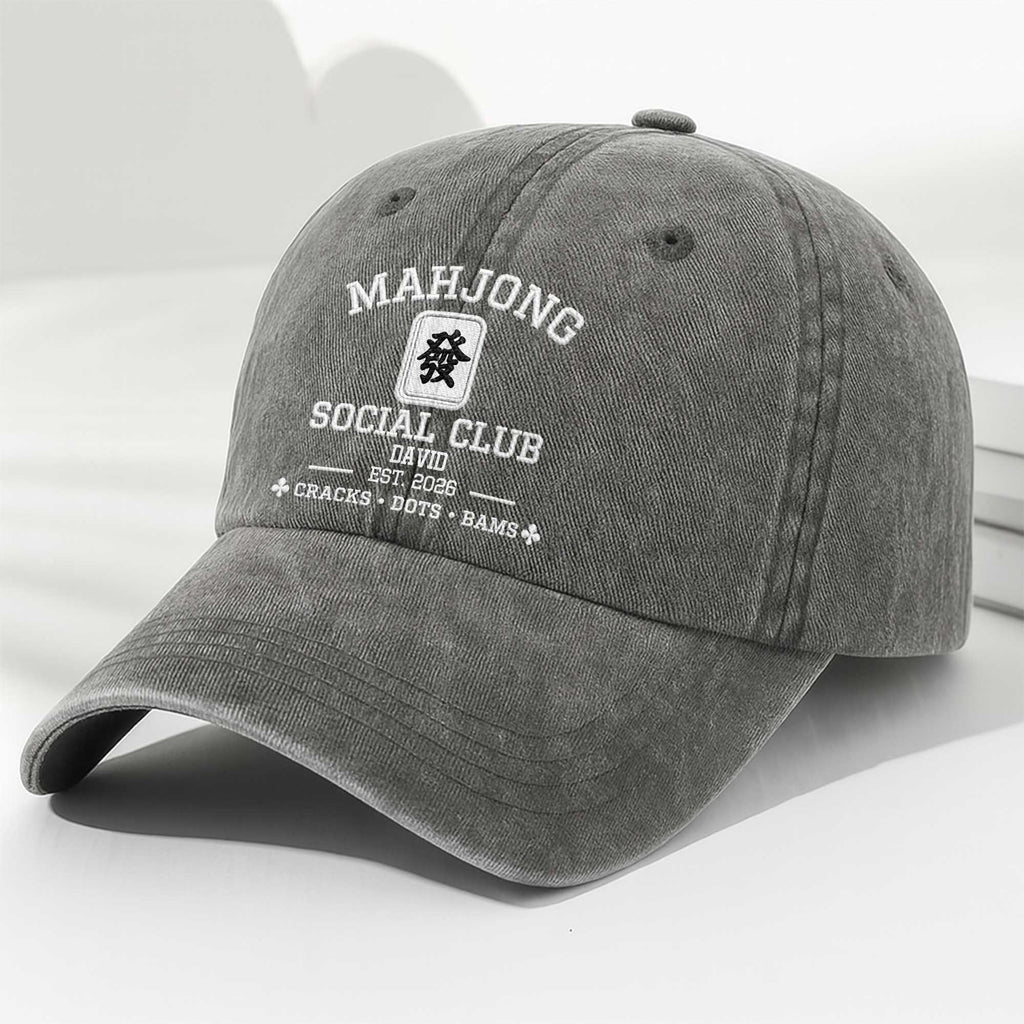 Personalized Washed Denim Cap Custom Name Game Lover Gift Washed Denim Cap GradoCreations