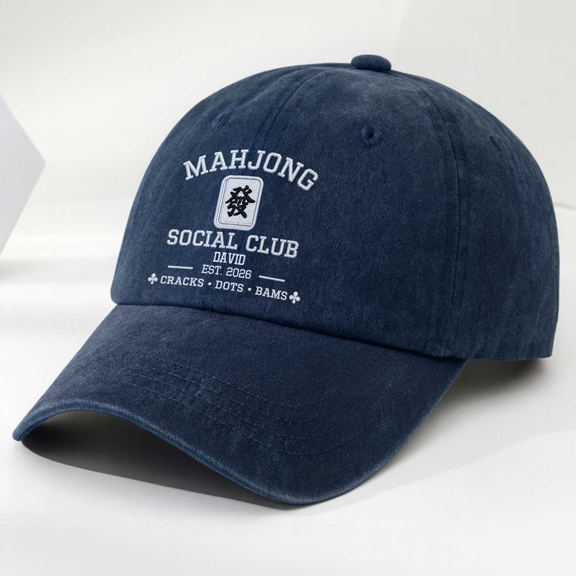 Personalized Washed Denim Cap Custom Name Game Lover Gift Washed Denim Cap GradoCreations