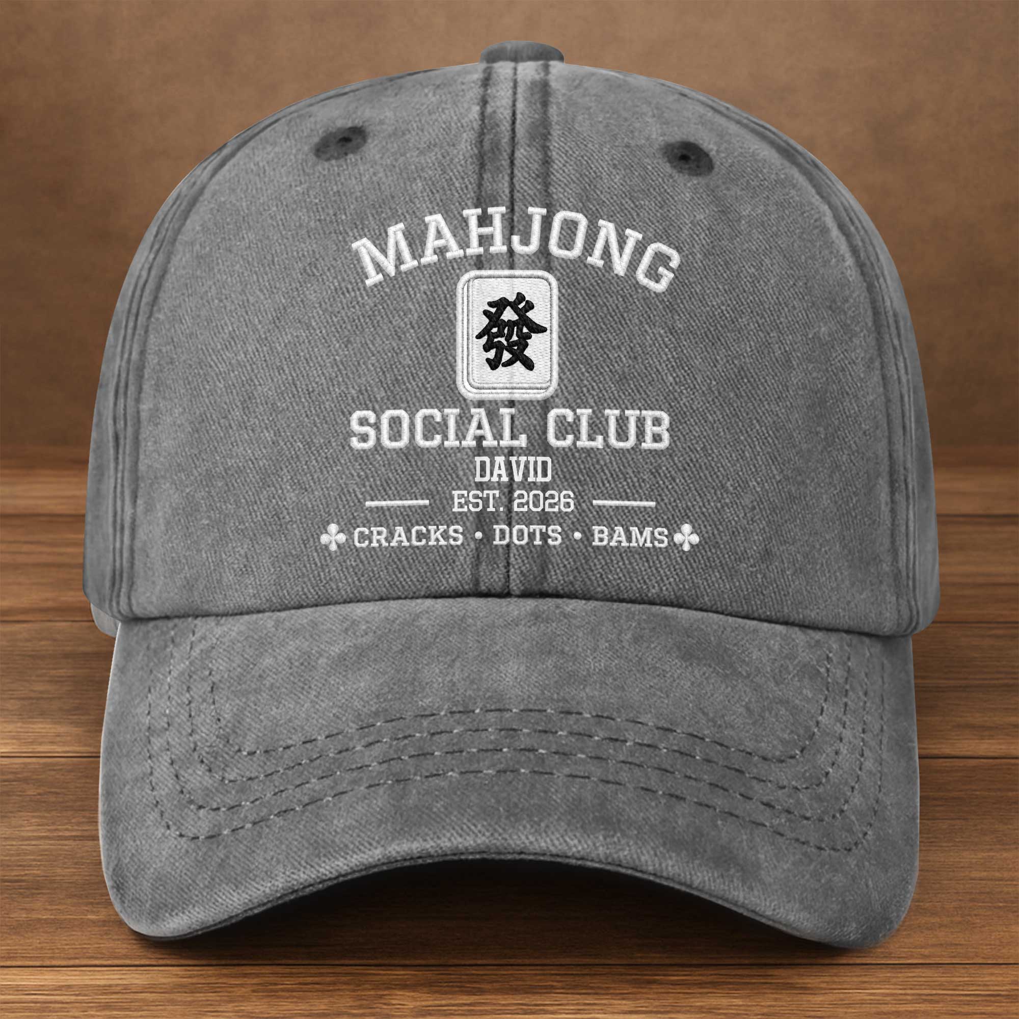 Personalized Washed Denim Cap Custom Name Game Lover Gift Washed Denim Cap GradoCreations