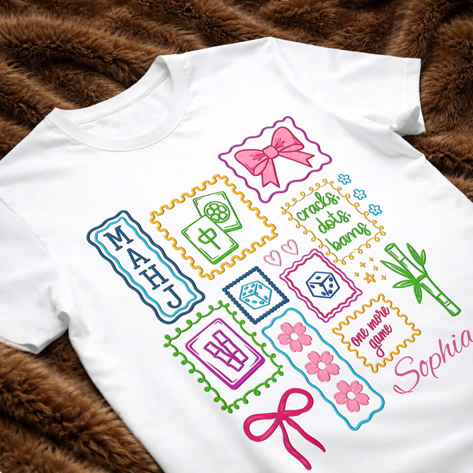 Personalized Custom Mahjong Game T-shirt & Hoodie Gift Idea Shirt GradoCreations