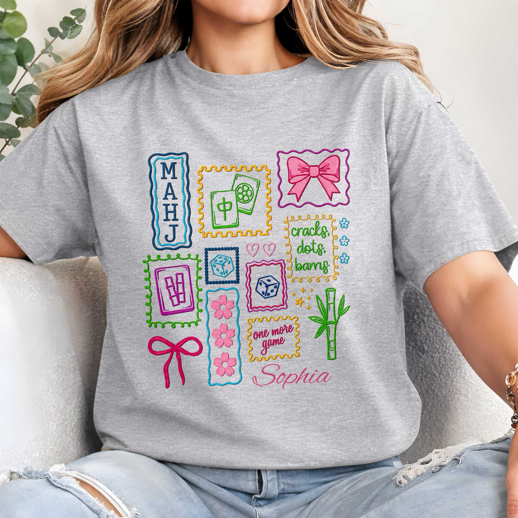 Personalized Custom Mahjong Game T-shirt & Hoodie Gift Idea Shirt GradoCreations