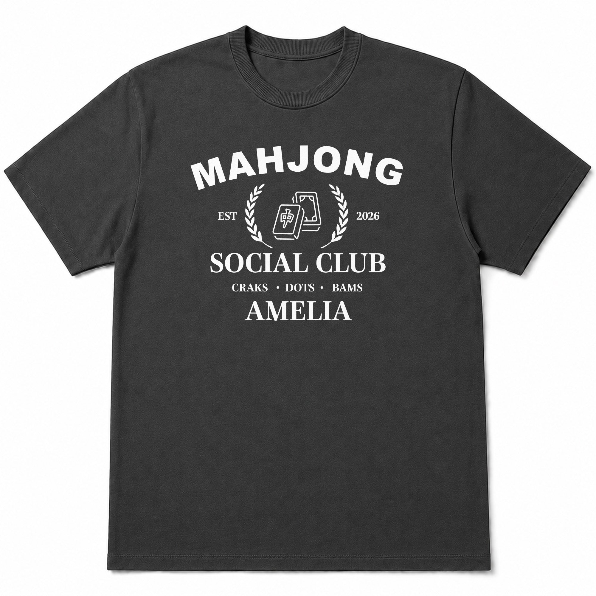 Personalized Mahjong Social Club T-shirt & Hoodie Custom Name Gift Shirt GradoCreations
