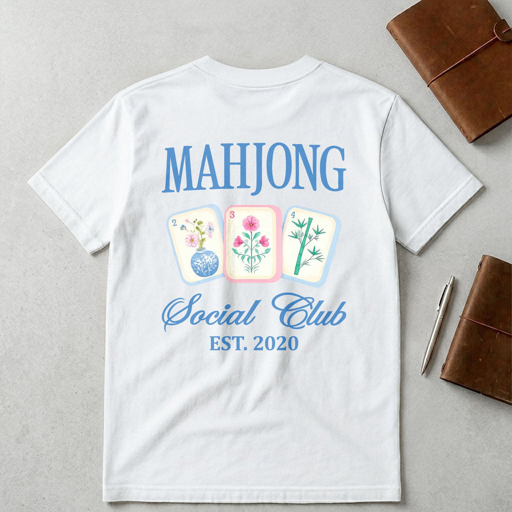 Personalized Mahjong T-Shirt Custom Front & Back Gift for Him T-Shirt Font and Back GradoCreations