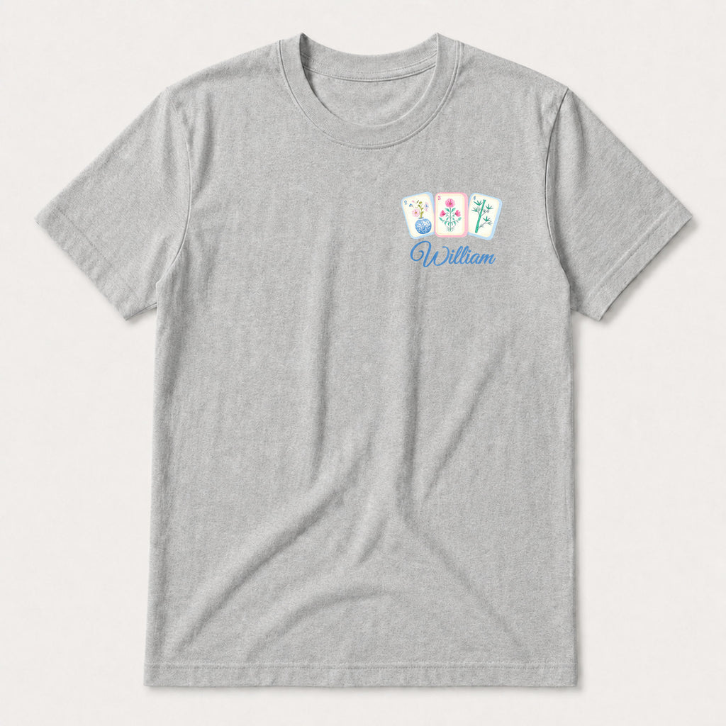 Personalized Mahjong T-Shirt Custom Front & Back Gift for Him T-Shirt Font and Back GradoCreations