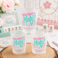 Personalized Frosted Cups Custom Name Gift for Mahjong Lovers Frosted Cups GradoCreations