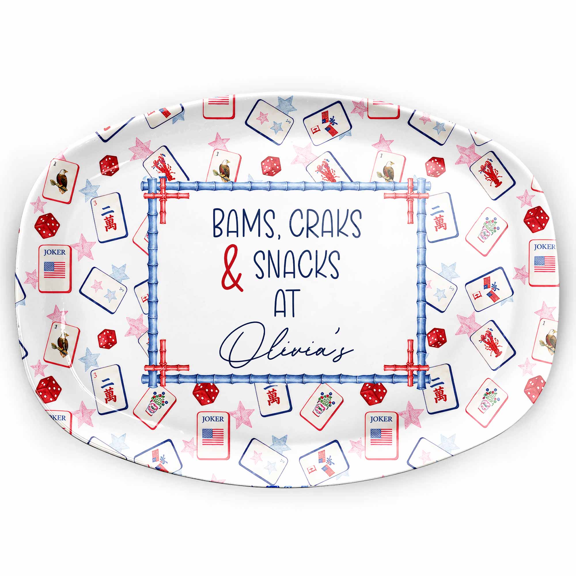 Personalized Custom Plate for Game Night Treats - Unique Gift Custom Plate GradoCreations