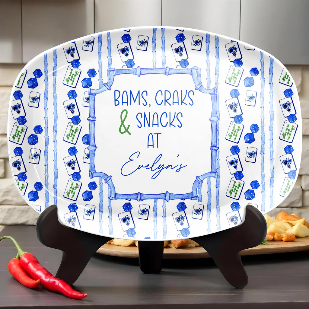 Personalized Custom Plate for Game Night Treats - Unique Gift Custom Plate GradoCreations