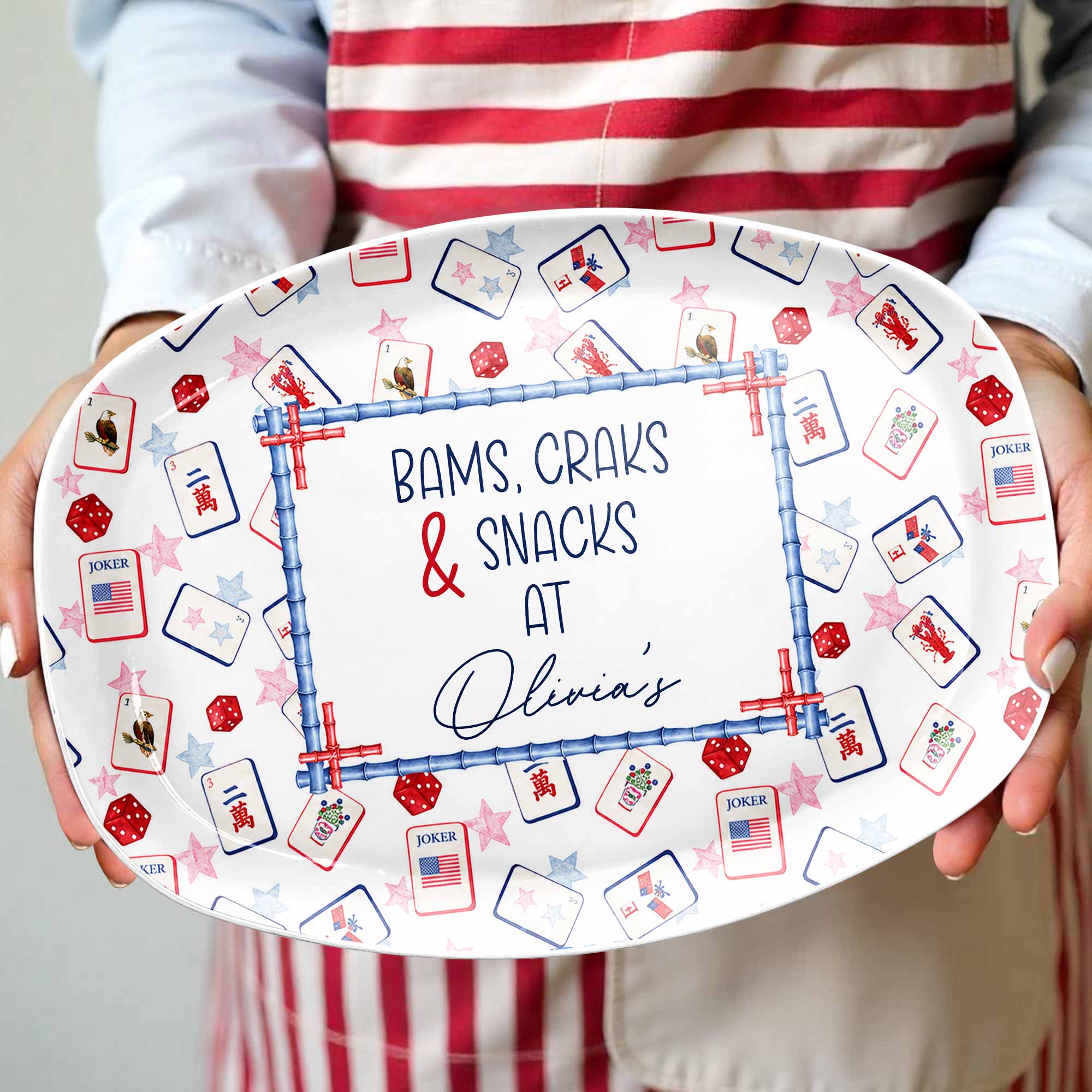 Personalized Custom Plate for Game Night Treats - Unique Gift Custom Plate GradoCreations
