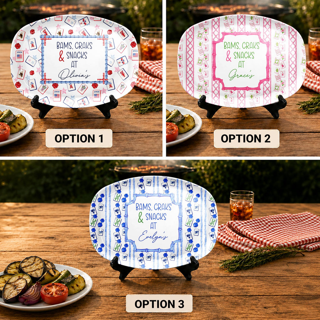 Personalized Custom Plate for Game Night Treats - Unique Gift Custom Plate GradoCreations