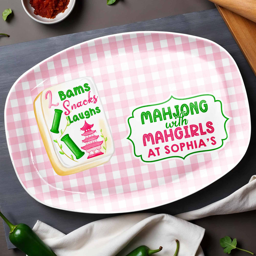 Personalized Mahjong Custom Plate Gift for Besties & Family Custom Plate GradoCreations