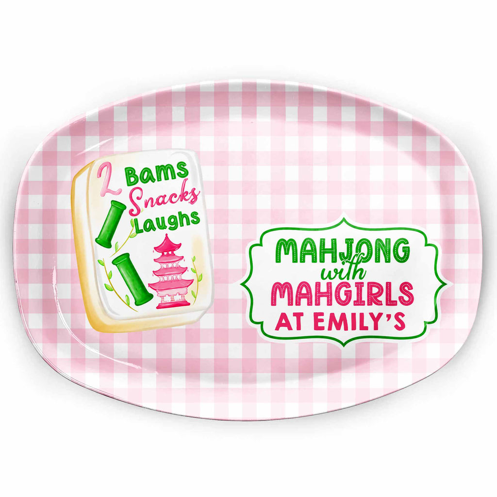 Personalized Mahjong Custom Plate Gift for Besties & Family Custom Plate GradoCreations