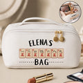 Personalized Faux Leather Makeup Bag Custom Name Gift for Besties Leather Makeup Bag GradoCreations
