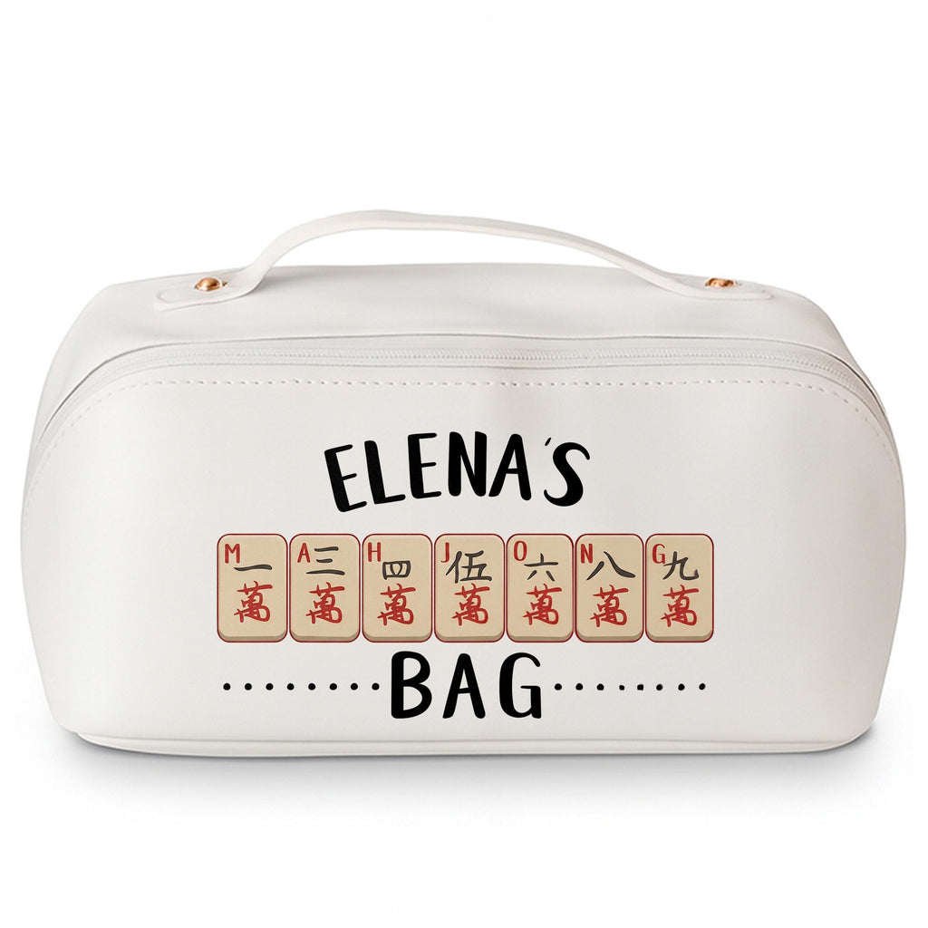 Personalized Faux Leather Makeup Bag Custom Name Gift for Besties Leather Makeup Bag GradoCreations