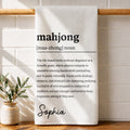 Personalized Mahjong Definition Kitchen Towel Gift for Hobbyists Kitchen Towel GradoCreations