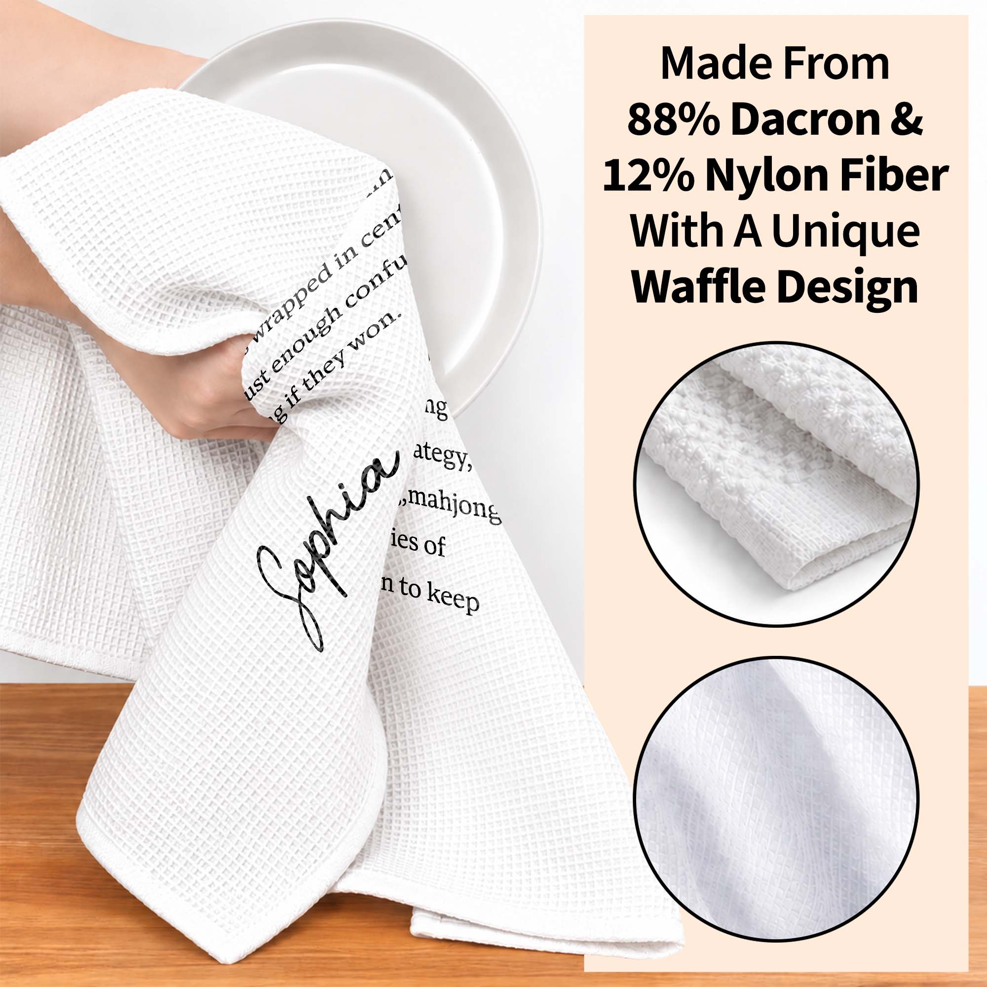 Personalized Mahjong Definition Kitchen Towel Gift for Hobbyists Kitchen Towel GradoCreations